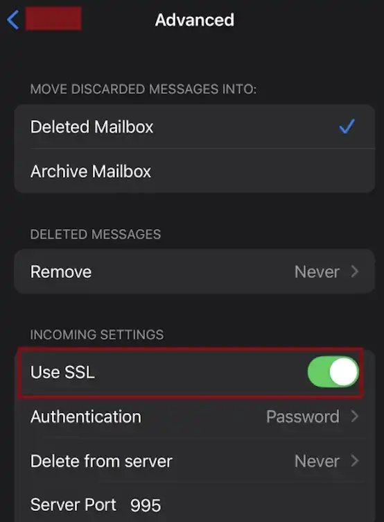 Setting change