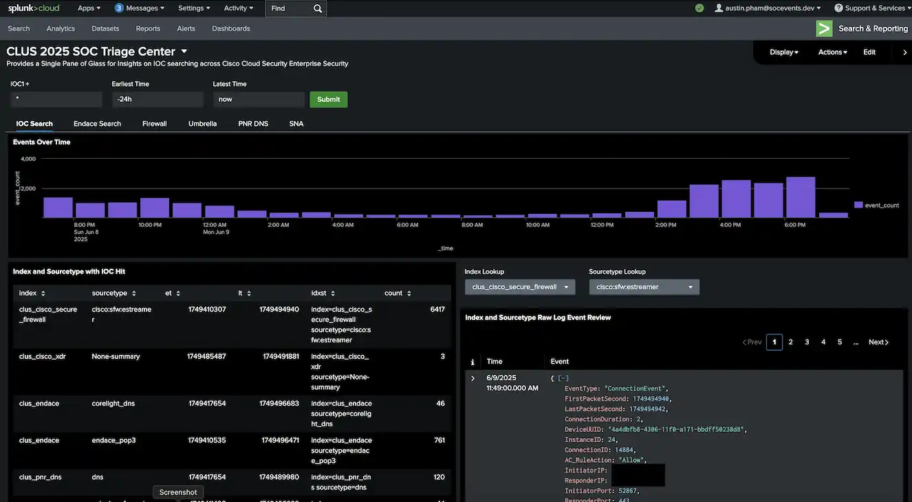 Cisco Live US SOC triage center