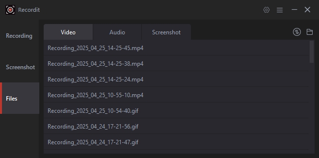 View and Manage Recordings Locally