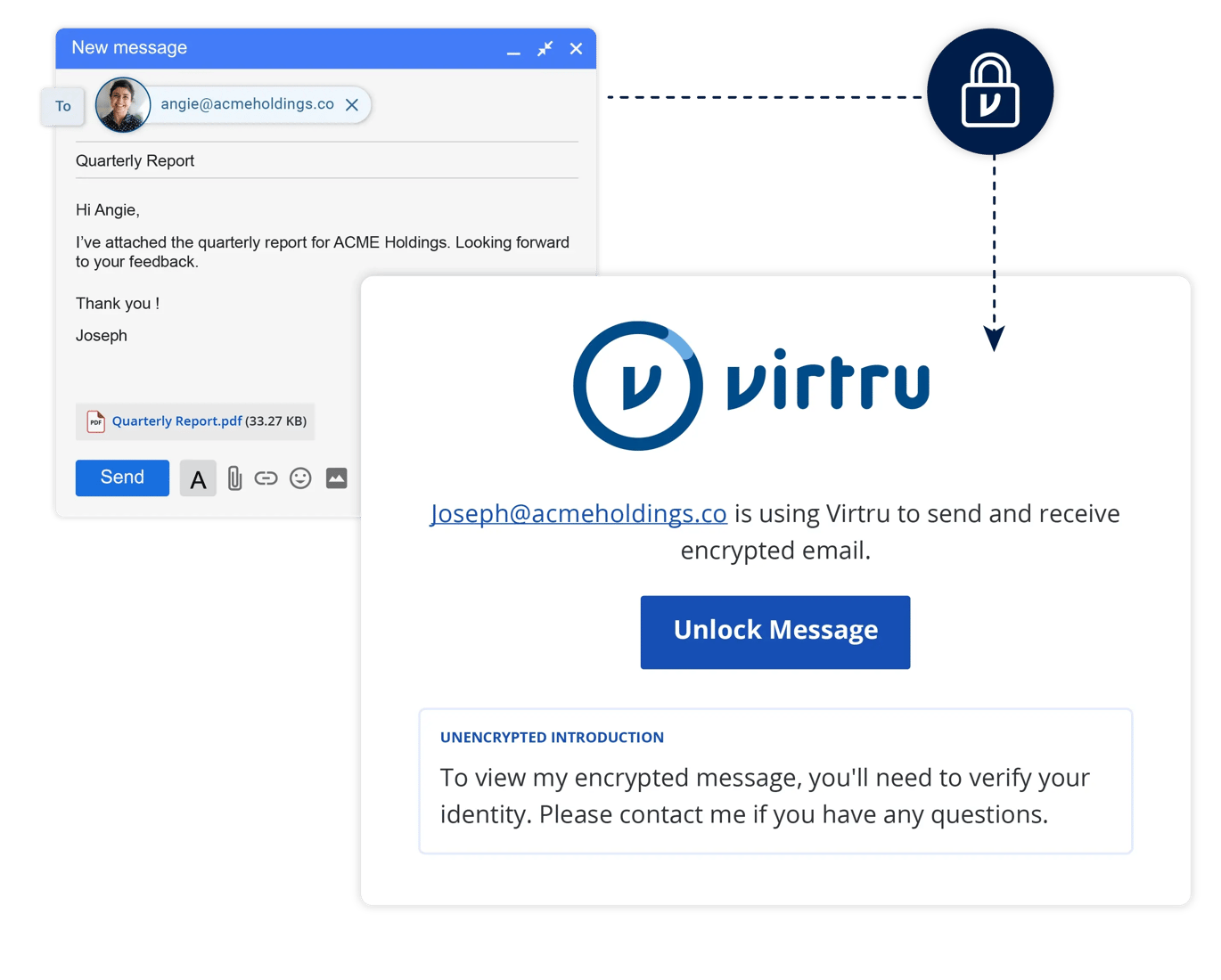 Virtru Data Protection Gateway UI